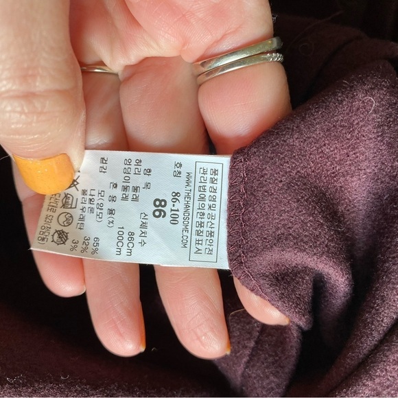 System Men’s Wool Blend Burgundy Trouser Cropped Pant Size 86-100 Business - Picture 6 of 8